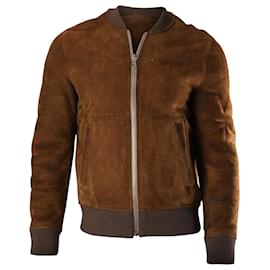 Acne Studios Bomber Jacket in Brown Suede Brown