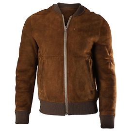 Acne Studios Blouson Bomber en Daim Marron Marron