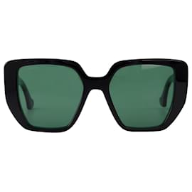 Gucci-Sunglasses in Black/Green Acetate-Green