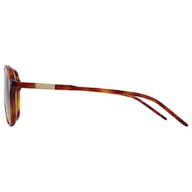 Gucci-Sunglasses In Brown Acetate-Brown