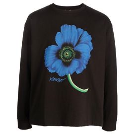 Maglietta Kenzo Poppy a maniche lunghe Nero