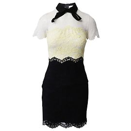 Sandro Paris Spitzen-Midikleid aus mehrfarbigem Polyester Andere Python drucken