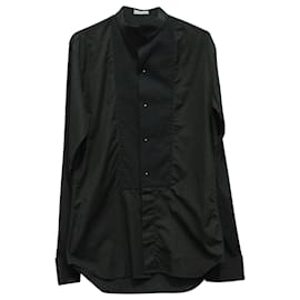 Dior-Camisa Dior de dois tons com botões em algodão preto-Preto