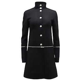 Céline-Celine Finition Main Adaptable Coat in Black Wool-Black