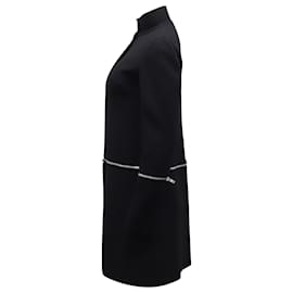 Céline-Celine Finition Main Adaptable Coat in Black Wool-Black