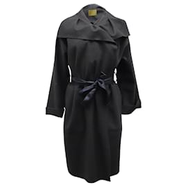 Lanvin-Lanvin Shawl Long Coat in Black Wool-Black
