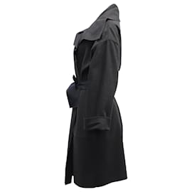 Lanvin-Lanvin Shawl Long Coat in Black Wool-Black