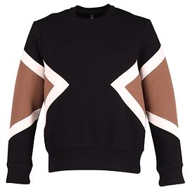 Neil Barrett Geometric Sweatshirt in Black Polyurethane Black