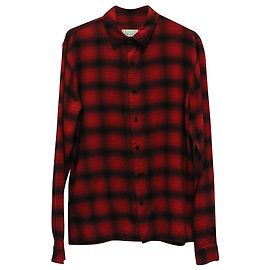 Camicia a quadri in flanella di Sandro Paris in cotone rosso Rosso