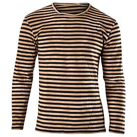 Autre Marque T-shirt a maniche lunghe a righe Comme Des Garcons in cotone marrone e nero Altro