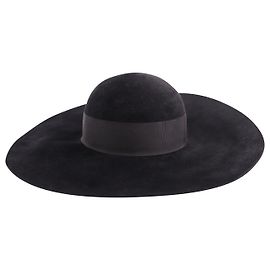 Cappello a tesa larga Eugenia Kim in pelo di coniglio nero Nero