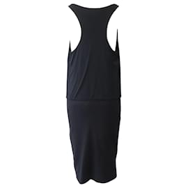 Tory Burch-Tory Burch Racerback-Kleid aus schwarzem Polyester mit Pailletten-Schwarz