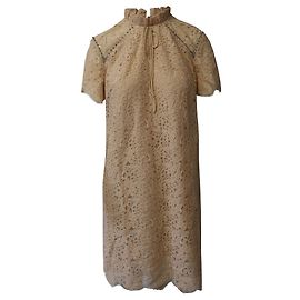 Robe Sandro Antilope Dentelle Polyamide Pêche Pêche