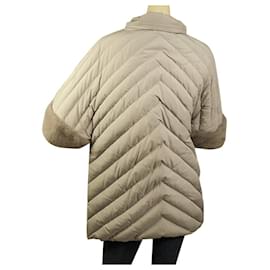 Autre Marque-Florence mode Piumino trapuntato grigio Cappotto manica corta in pelliccia di visone Vison 42-Grigio