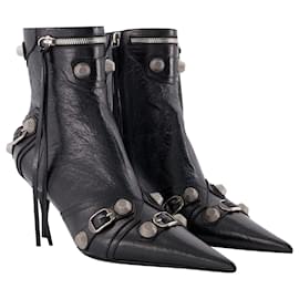 Balenciaga-Cagole Bootie M70   in black leather-Black