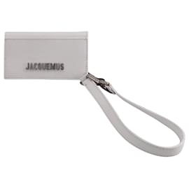 Jacquemus-Porta Carte Staccabile Jacquemus in Pelle Bianca-Bianco