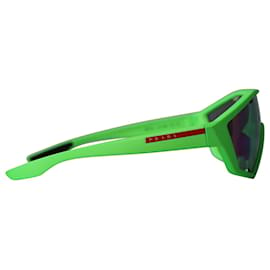 Prada-Prada Mask Sunglasses in Neon Green Plastic-Green