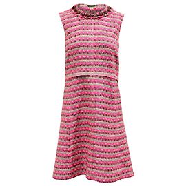 Marc Jacobs Robe droite sans manches à rayures en acrylique rose Rose