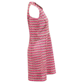 Marc Jacobs-Marc Jacobs Striped Sleeveless Shift Dress in Pink Acrylic-Pink