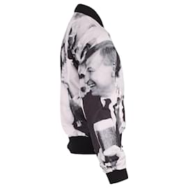 Dries Van Noten-Dries Van Noten Marilyn Monroe Print Bomber Jacket in Grey and Black Polyamide -Multiple colors