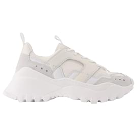 Ami Paris-New Lucky 9 Sneakers in White Leather-White