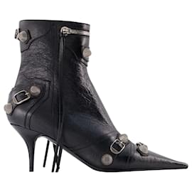 Balenciaga-Cagole M70 Ankle Boots - Balenciaga -  Black - Leather-Black