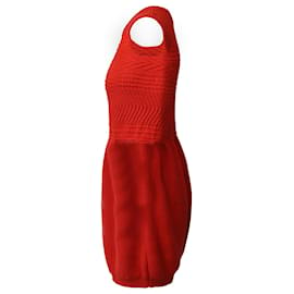 Stella Mc Cartney-Abito senza maniche in maglia di Stella McCartney in cotone rosso-Rosso
