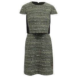 Abito Tory Burch in tweed bicolore in cotone multicolor Altro Stampa python