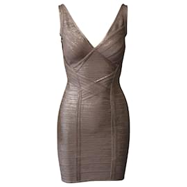 Herve Leger-Robe bandage Herve Leger en polyester or rose-Rose