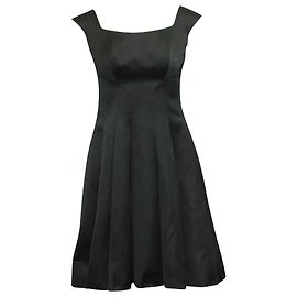 Robe ajustée et évasée Zac Posen en polyamide bleu marine Bleu Marine