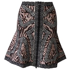 Herve Leger Flared Skirt in Multicolor Polyester Other Python print