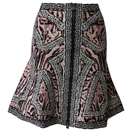 Jupe évasée Herve Leger en polyester multicolore Autre Imprimé python