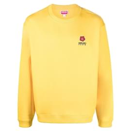 Kenzo-Kenzo Sweatshirt 'Boke Flower' crest-Yellow