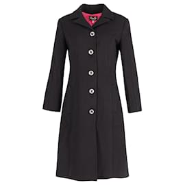 Dolce & Gabbana-Dolce & Gabbana Long Coat in Black Wool -Black