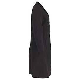 Dolce & Gabbana-Dolce & Gabbana Long Coat in Black Wool -Black