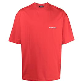 Balenciaga-Balenciaga Regular Fit T-shirt-Red
