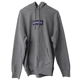Sudadera con capucha Supreme Bandana Box Logo en algodón gris Gris