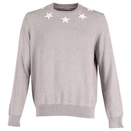 Givenchy Star Sweater in Grey Cotton Grey