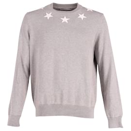 Suéter con estrellas de Givenchy en algodón gris Gris