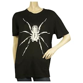 Lanvin-Lanvin Black Large White Spider Cotton Unisex T-shirt Top Men Women taille S-Noir