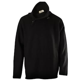 Acne-Acne Studios Mock Neck Pullover Sweater in Black Wool-Black