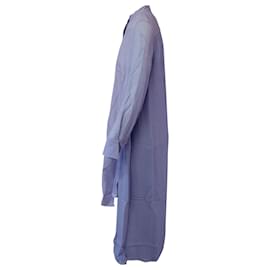 Chloé-Chloé Gestreiftes Midi-Hemdkleid aus lavendelfarbener Baumwolle-Andere
