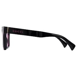 Gucci-Sunglasses in Black/Pink Injection-Pink