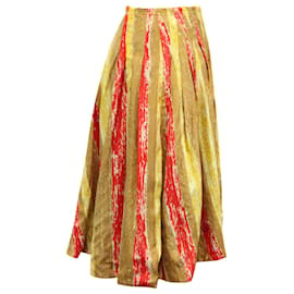 Marni-Marni Balloon Pleated Midi Skirt in Multicolor Silk -Other