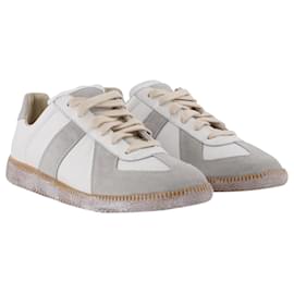 Maison Martin Margiela-Replica Deconstructed Sneakers in White Leather-White