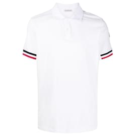Polo blanco con logo Moncler Blanco