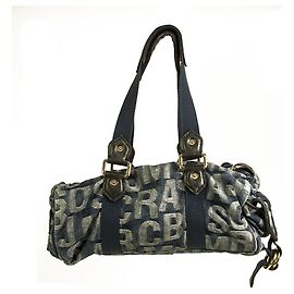 Marc by Marc Jacobs Borsa a tracolla in tela con monogramma blu denim Blu