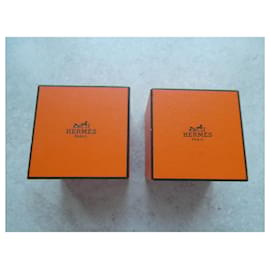 Hermès-Lot of 2 hermes ring boxes-Orange
