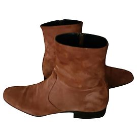 Autre Marque Bottines Chelsea en daim caramel Caramel