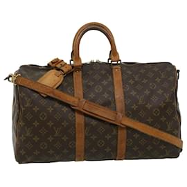 Louis Vuitton-Louis Vuitton Monogram Keepall Bandouliere 45 Boston Bag M41418 LV Auth ar7402-Other